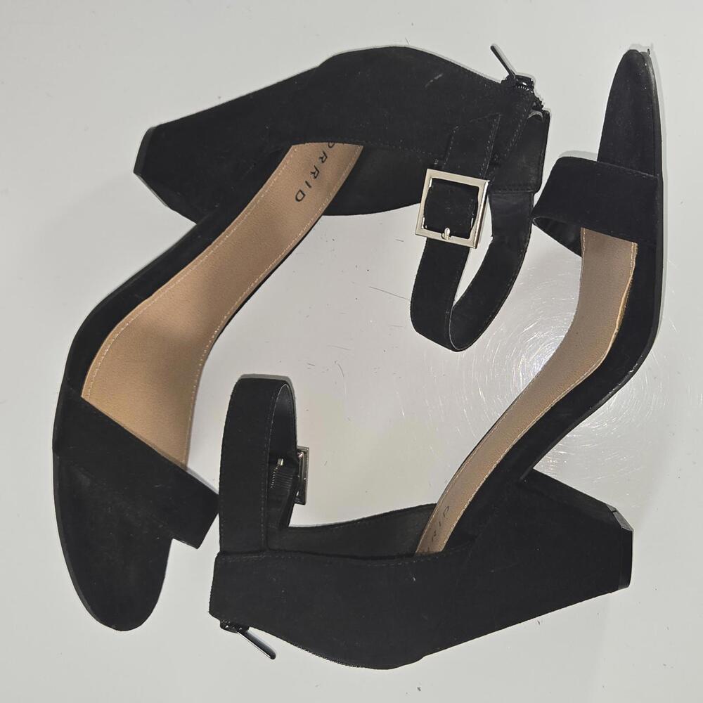 Torrid Women's Suede Strappy Block Heel Black Plus Size 11W - Picture 5 of 9